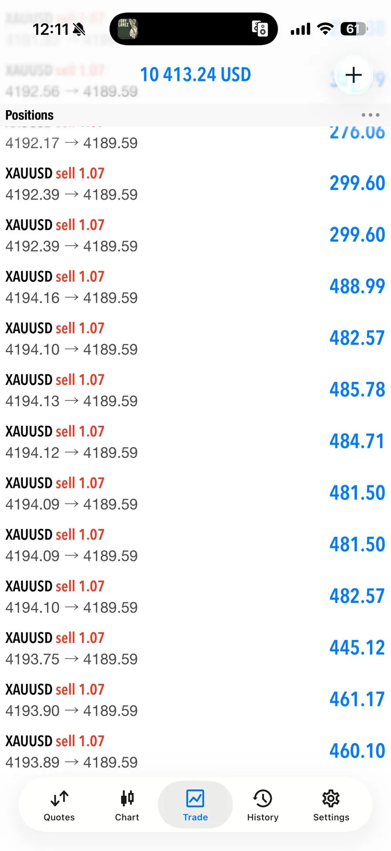 Public proof screenshot for SELL progress.