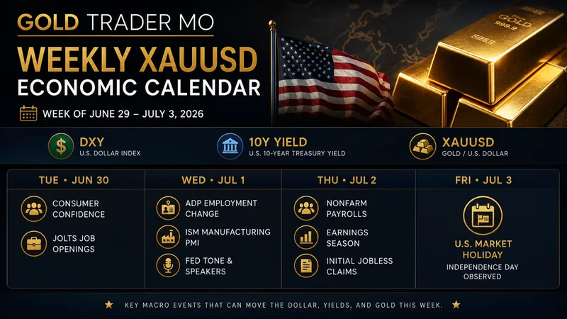 US macro calendar for the June 29-July 3 2026 gold forecast