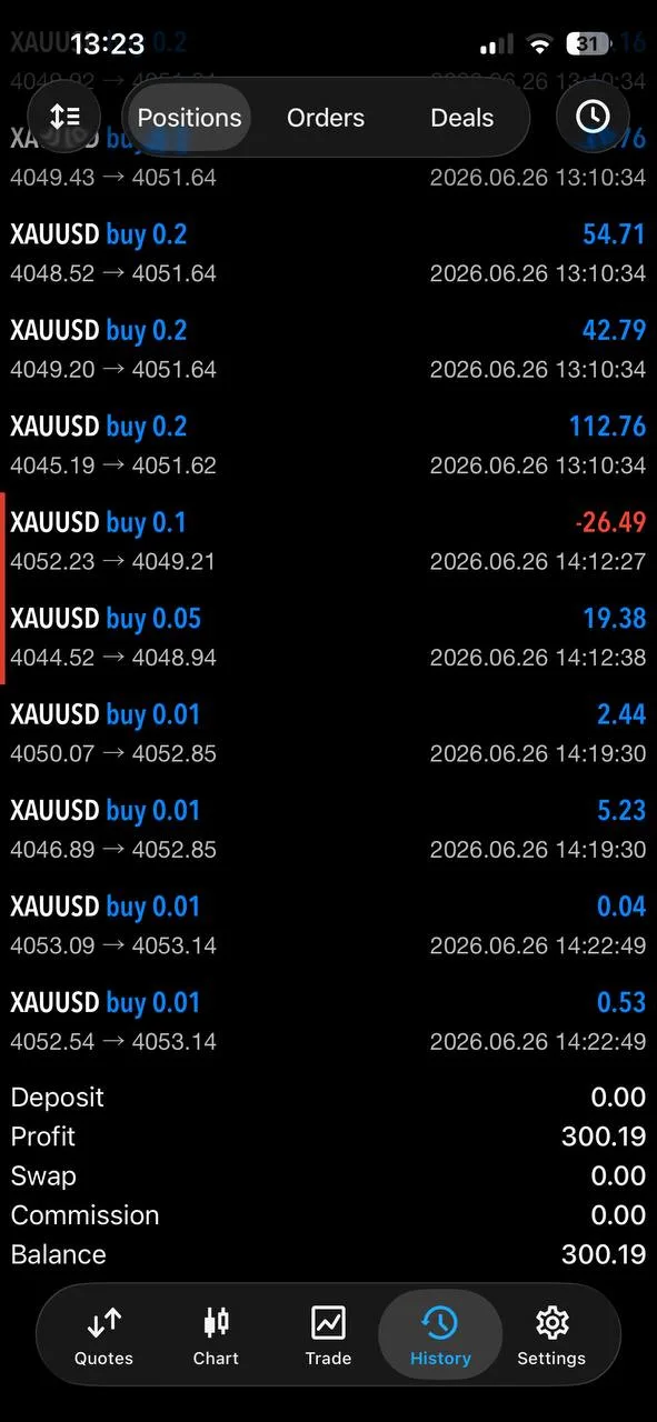 Member proof screenshot from the June 26 GTMO gold session.