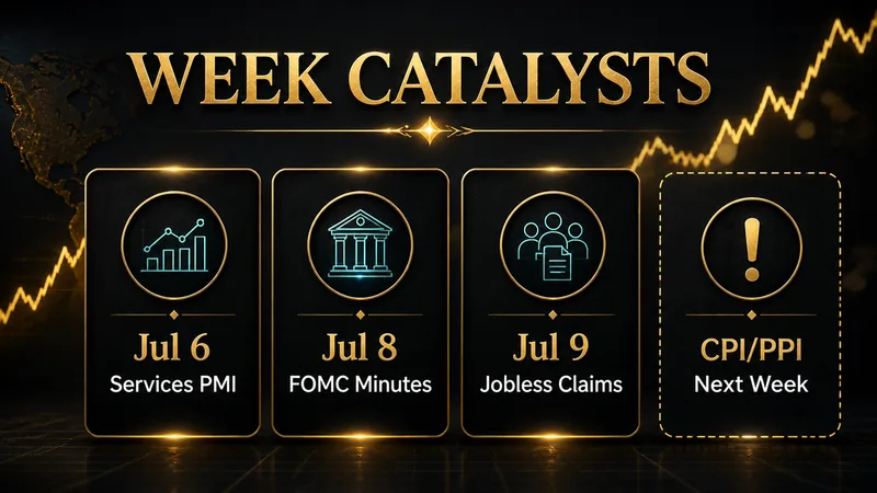 Economic calendar for the July 6-10 weekly gold forecast