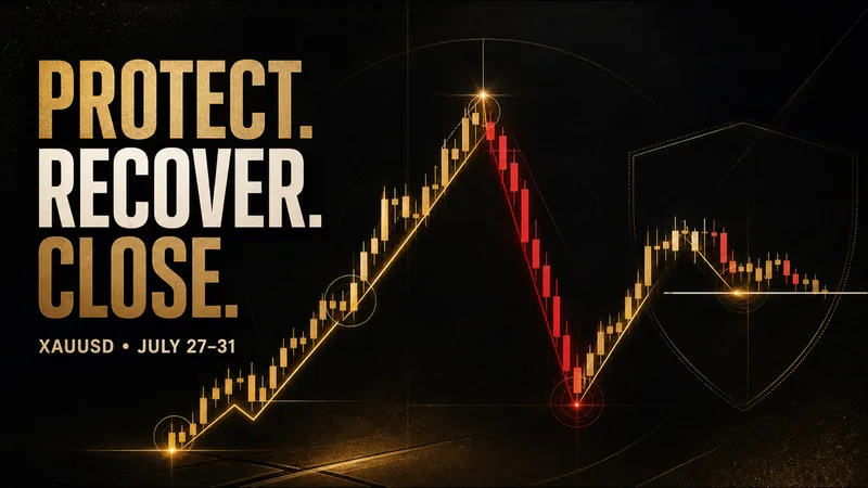XAUUSD Weekly Recap July 27–31: Protect, Recover, Close