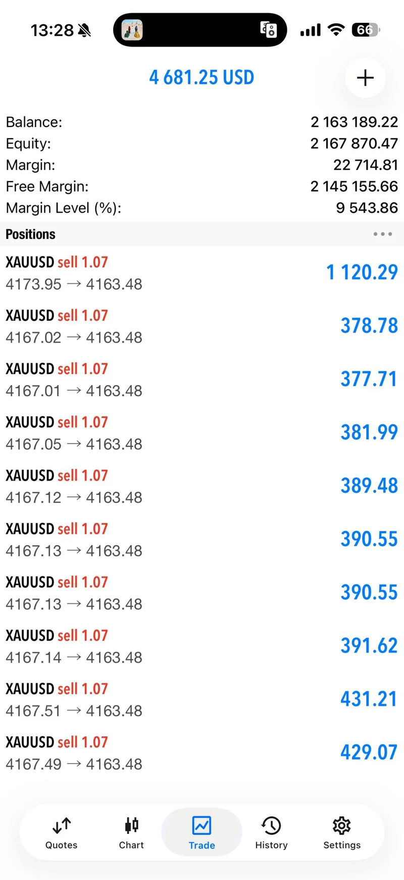 Selected public proof screenshot from the June 19 GTMO SELL sequence.