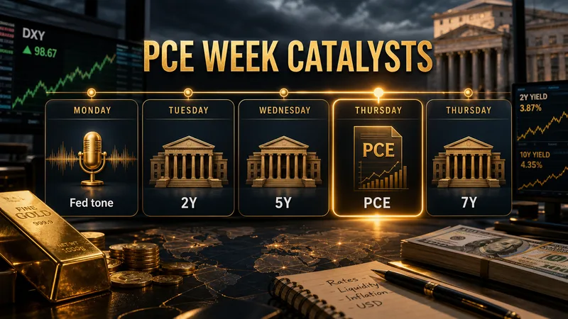 PCE and Treasury catalyst board for the weekly gold forecast