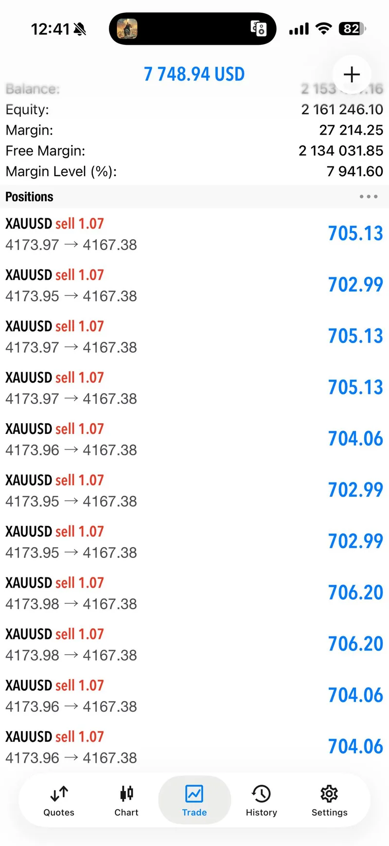 Selected public proof screenshot from the June 19 GTMO SELL sequence.