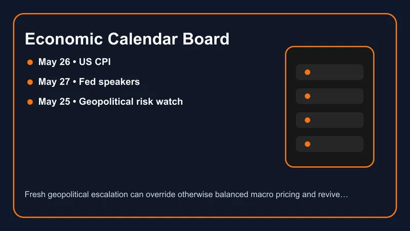 Economic catalyst board for the May 25-29 weekly gold forecast
