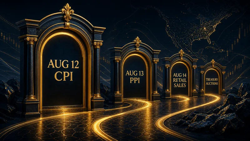 August 10-14 gold forecast catalyst calendar for CPI PPI and retail sales