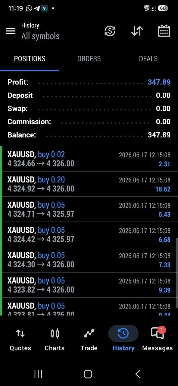 Member feedback screenshot praising Mo after the June 17 public trade sequence.