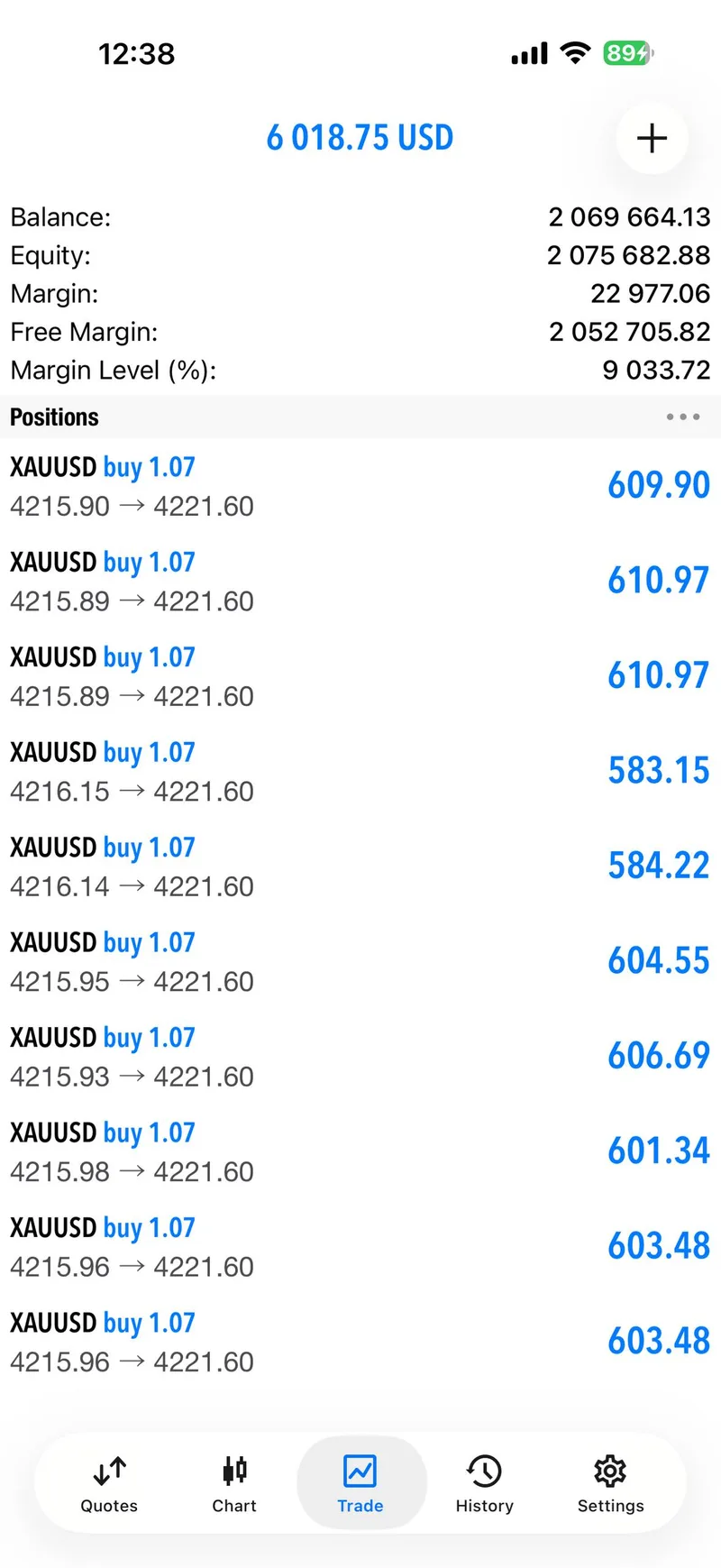 June 12 public proof screenshot from the first BUY sequence.