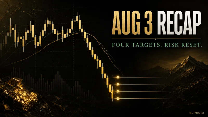 XAUUSD August 3: From Breakeven Discipline to a 170-Pip SELL Close