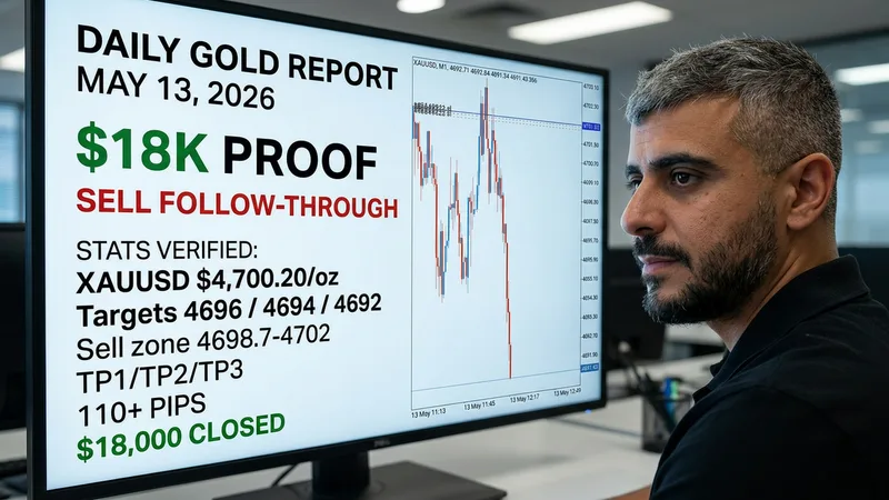 Daily Gold Trading Report - May 13, 2026: $18K Comeback, 110+ Pips