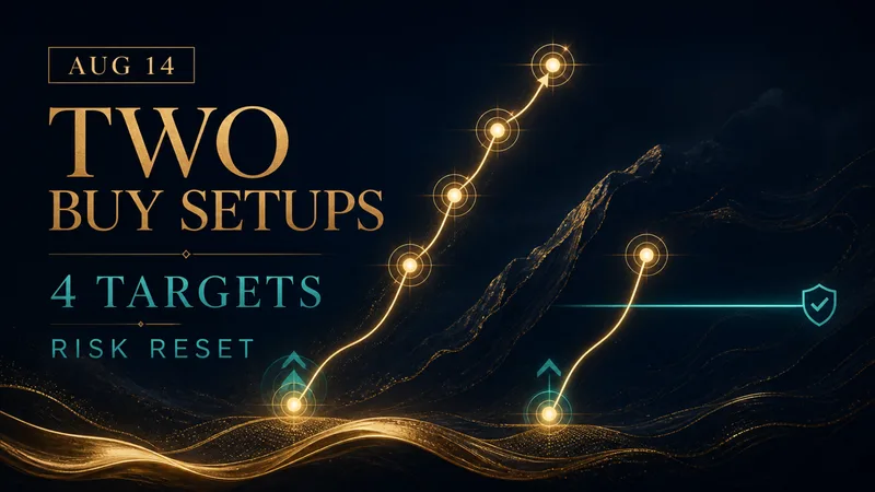 XAUUSD August 14 Recap: Two BUY Setups, Four Targets and Breakeven